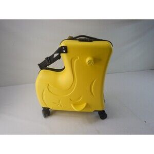 N-A 20" Kids Ride On Suitcase with Wheels, Yellow